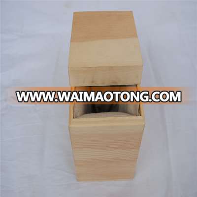 cheap pine wooden packing box ,shipping box for vase /glasses