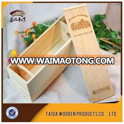 Unique Shape Antique European Style Cheap Unfinished Wooden Wine Box For Packing