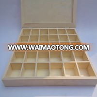 Big Plywood Wood Spice Storage Box , Customized with 30 Compartments