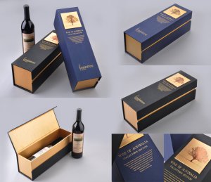 Custom Promotion Logo Stamp Paper Wine Box